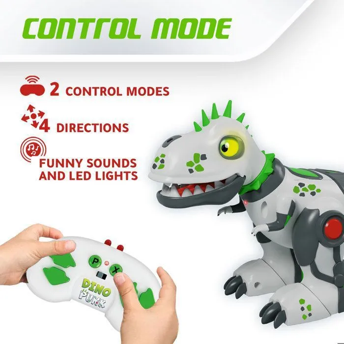 Dinopunk, Dinosaure Telecommandé Enfant Robot Programmable 20 Actions, Jouet Enfant 5 Ans Garçon Robot Telecommande Vector Robot-2