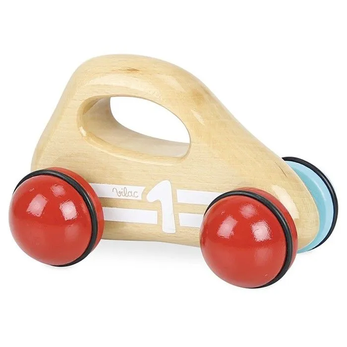 Vilac - Voiture poignée - bois naturel-1