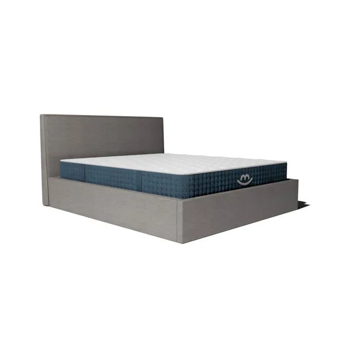 Ensemble lit coffre et matelas à mémoire de forme Jade - 26cm - Anthracite / 140x190cm / Avec-0