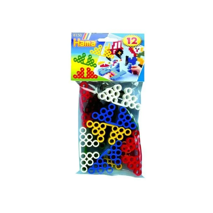 Supports pour motifs en perles - HAMA - 12 pièces - Mixte - À partir de 3 ans - Créativité-0