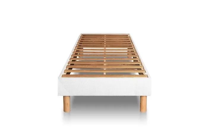 Ensemble matelas + sommier - PRESTIGE LITERIE - Supérieur 90x200cm - Mousse HR - Ferme - Blanc-3