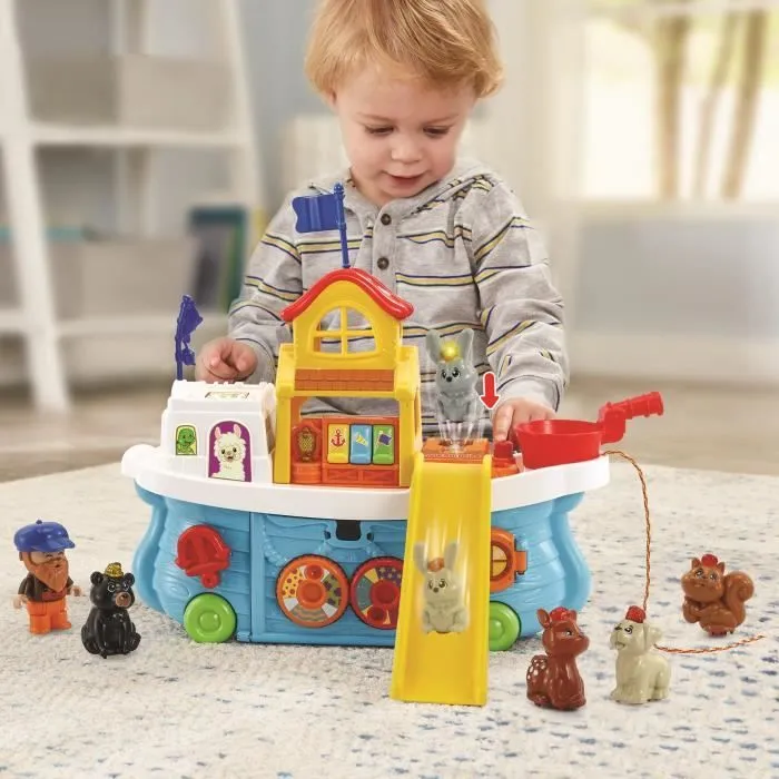VTECH TUT TUT ANIMO - SUPER BATEAU TOBOGGAN - Jouet pour enfant de 1 à 5 ans avec 5 animaux et un pêcheur inclus-3