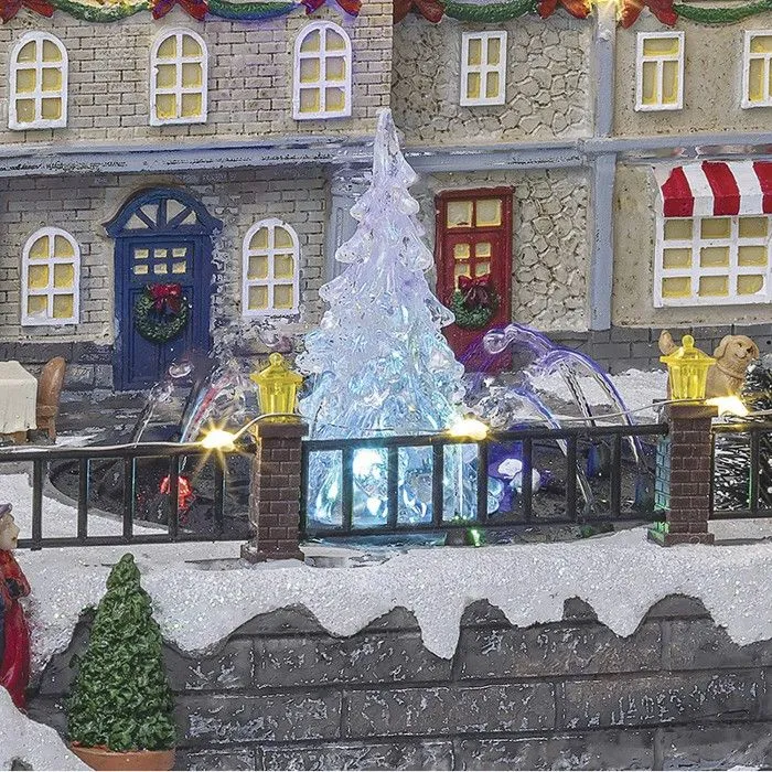 Village du père noël animé et lumineux fontaine du centre ville-2