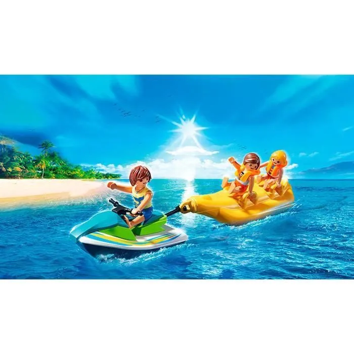 PLAYMOBIL - Summer Fun - Vacanciers avec Jet Ski et Banane - Glisse garantie - Mixte - A partir de 4 ans-4