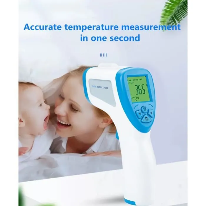 TD® Thermomètre Electronique Infrarouge sans contact/ Pistolet de température frontale Portable Enfants/ Adulte Haute précision-2