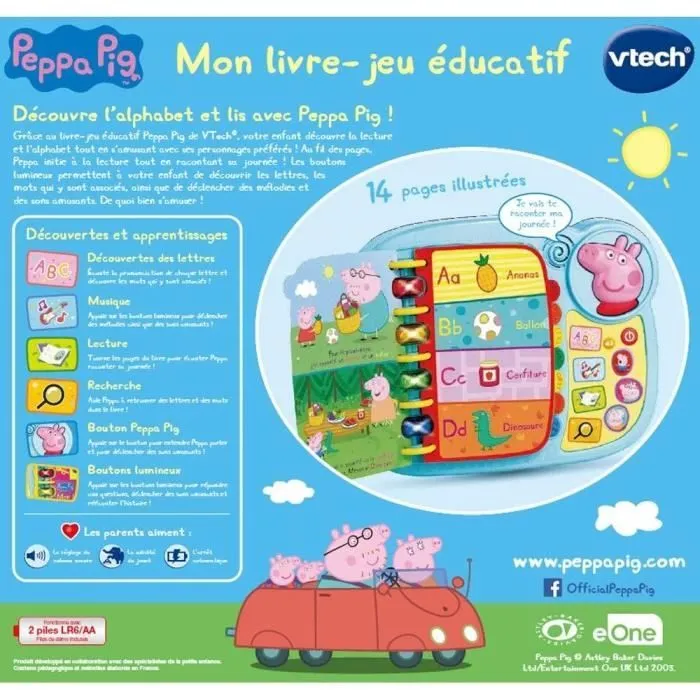 Livre-Jeu Educatif VTECH - Peppa Pig - Sons amusants - 14 pages d’histoires et de jeux-3