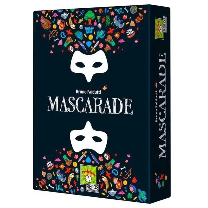 Repos Production- Mascarade Masque Nouvelle dition, Jeu de Cartes en Espagnol, REMAS01-2