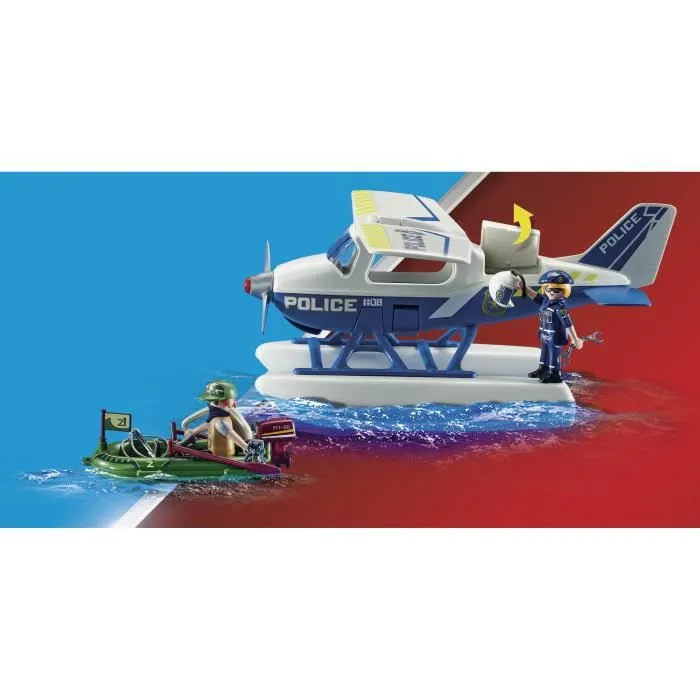 PLAYMOBIL - 70779 - Hydravion de police et bandit - Bleu - Playmobil City Action - 33 pièces-5