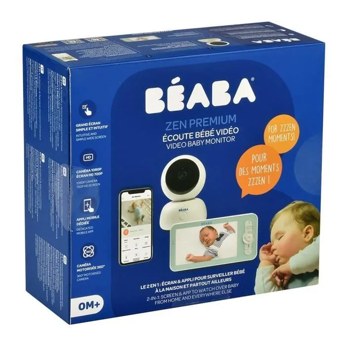 BEABA Écoute bébé Vidéo Zen Premium - Caméra rotative 360°, vision nocturne infrarouge-8