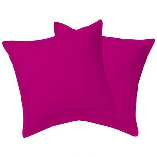 Taie d'oreiller 65x65cm - FUSHIA 100% coton 57 / fils-0