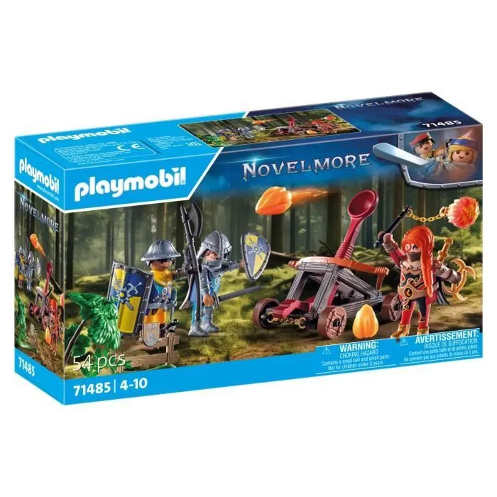 PLAYMOBIL 71485 Chevaliers et catapulte, Les chevaliers Novelmore, 54 pièces, Dès 4 ans-0