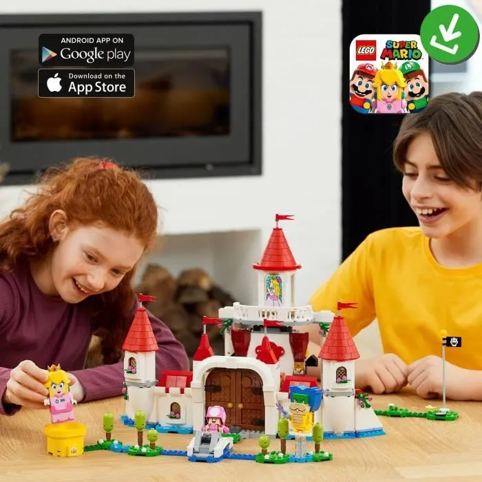 LEGO 71408 Super Mario Ensemble d’Extension Le Château de Peach, Jouet Château Fort, Figurine Bowser, Toadette, Enfant 8 Ans-3