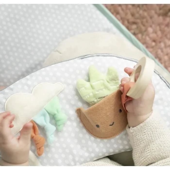 INGENUITY Tapis d’éveil 4 en 1 Petit Ourson, Coussin de support pour apprentissage de la position assise-8