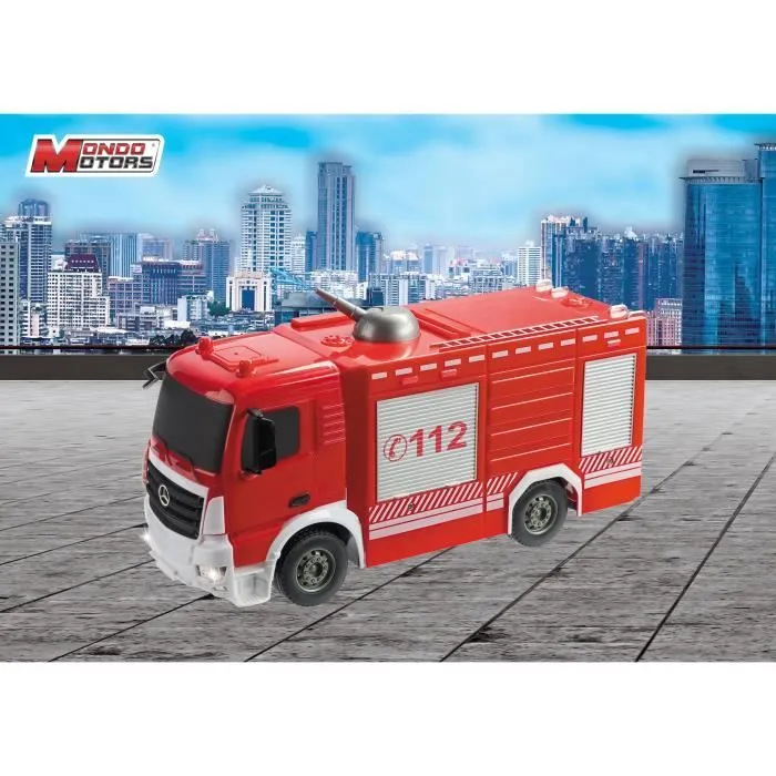 Véhicule radiocommandé Mercedes Antos Camion pompiers 1:26ème avec effets lumineux-3