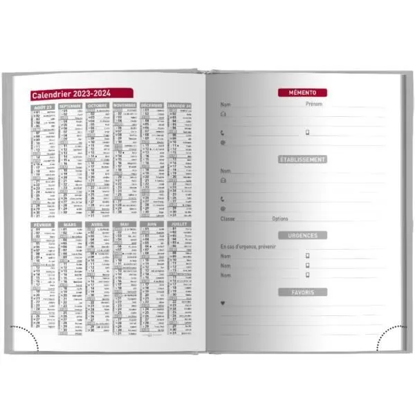 Agenda scolaire - New York - 2023/2024 - 1 page par jour - Août 2023 à août 2024-1
