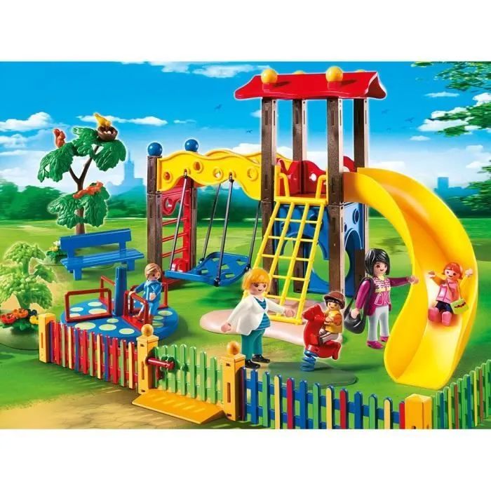 PLAYMOBIL 5568 - City Life - Square pour Enfants avec Jeux-1