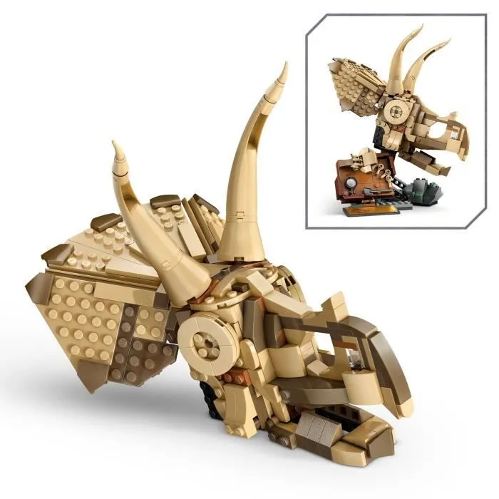 LEGO Jurassic World 76969 Les fossiles de dinosaures : le crâne du tricératops - Jeu 9 ans-3