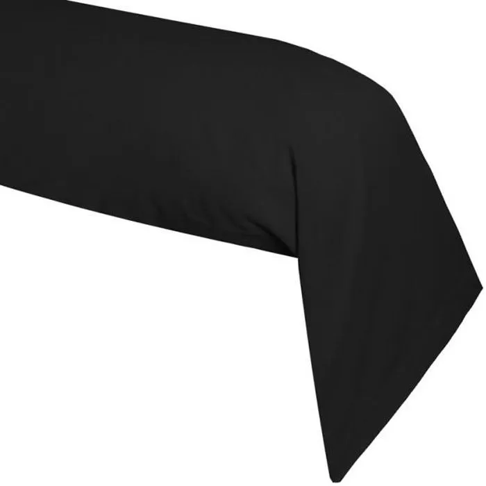 Taie de traversin - CONFORT - Noir - 45x185 cm - 100% coton - Housse certifiée OEKO-TEX-0