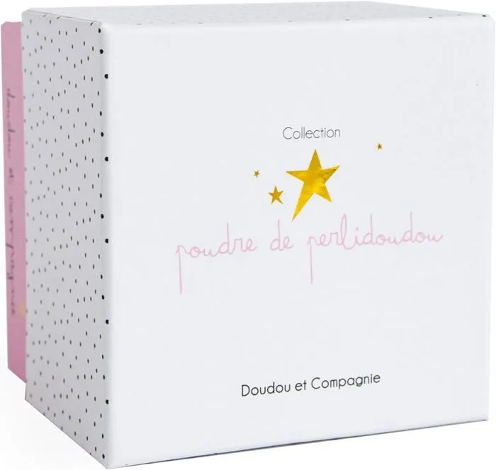 Doudou - Doudou et Compagnie - Lapin Rose Fleurs - 10 cm pantin - Poudre de Perlidoudou-0