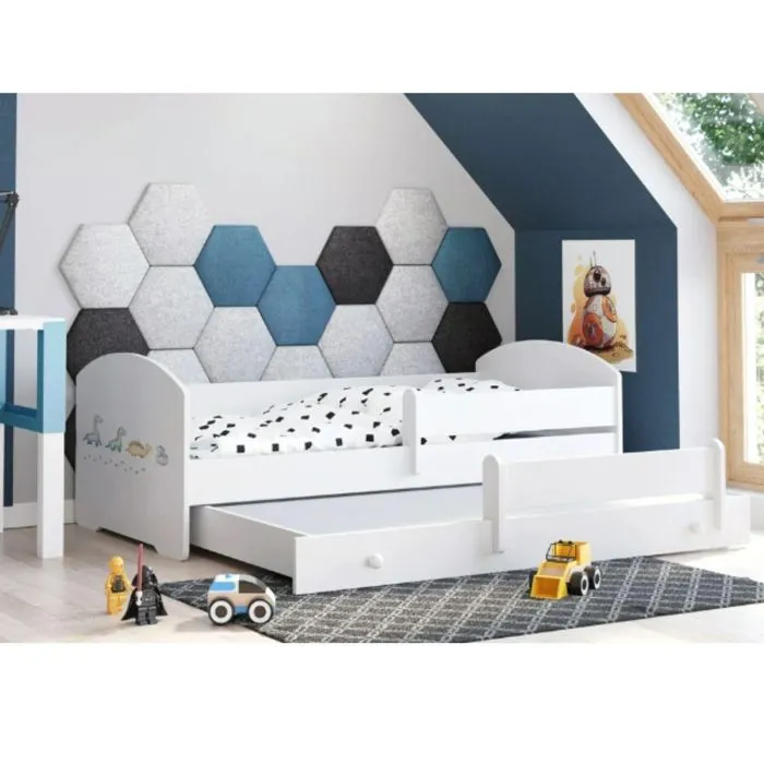Lit simple avec gigogne - Lukas - 160x80 cm - Bois - 1 place - Auto-assemblage-1