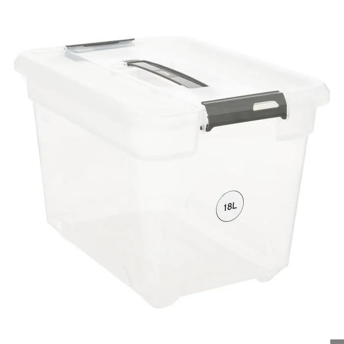 5five - boîte en plastique transparente 18l "solutions+"-1