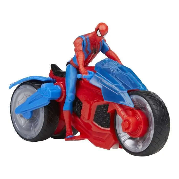 Figurine Spider-Man Arachno-moto lance-toile avec véhicule et projectiles - HASBRO - dès 4 ans-5