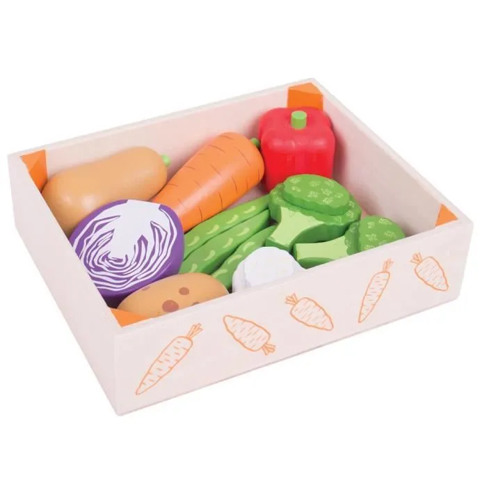 BigJigs Jouets - Imagination - cageot de légumes - Table d'activité - Jouet d'activité-0