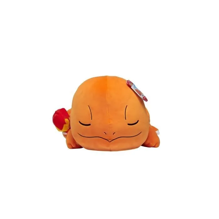 Peluche Salamèche Dort 40cm - BANDAI - Pokémon - Doudou ou Oreiller pour Enfant de 2 ans et plus-3