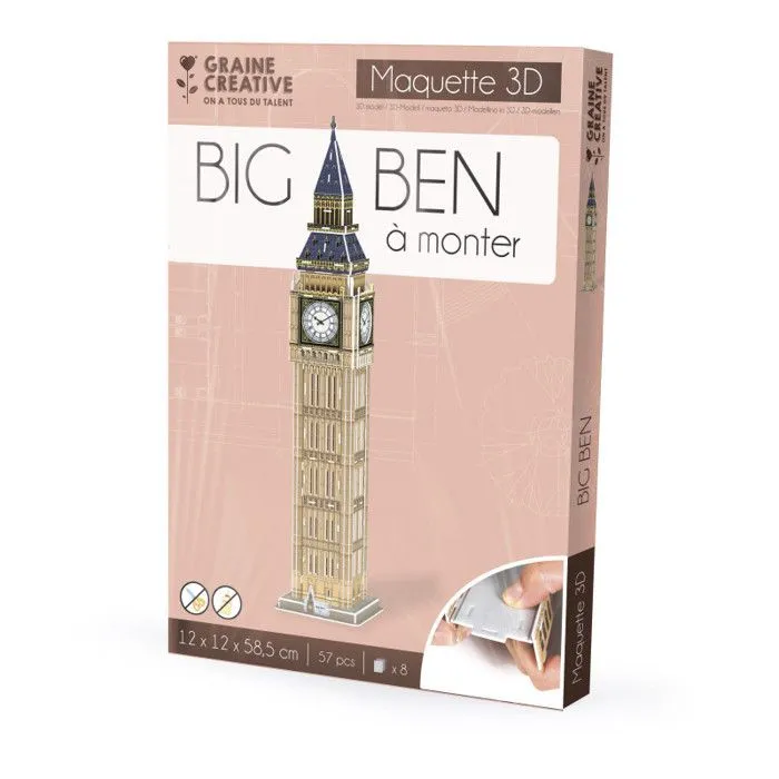 Puzzle 3D Maquette Big Ben - Graine Creative On a Tous du Talent-1