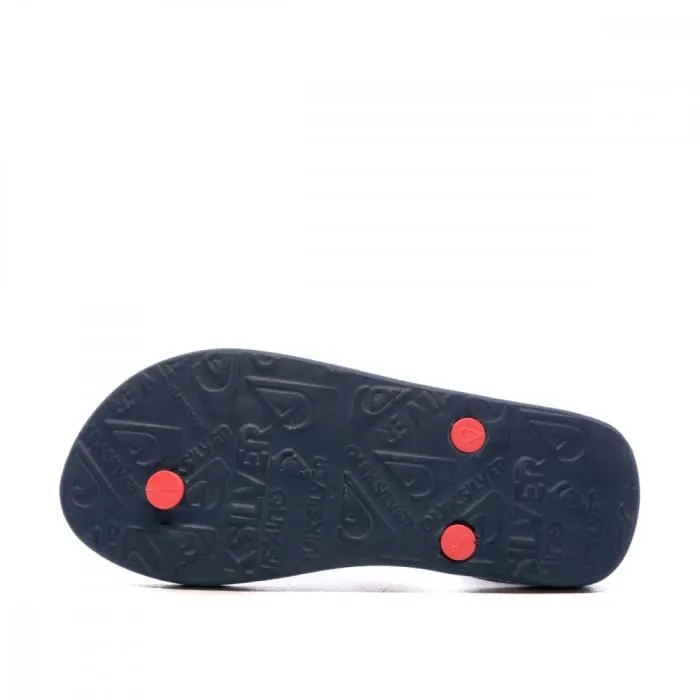 Tongs Garçon Quiksilver Molokai World Block - Rouge/Bleu - Synthétique-0