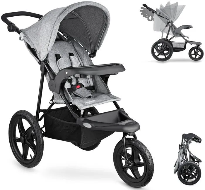 Moby-System Poussette Mountain Buggy 3 Roues, Pliable jusqu'à 15 kg, Tourne Facilement, Bandes Réfléchissantes, Ceinture à 5 Points-0