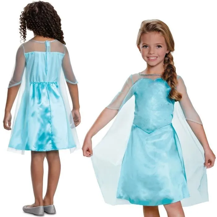 Déguisement Disney La Reine des Neiges - DISGUISE - Elsa - Costume de Carnaval - Taille 109-123 cm-0