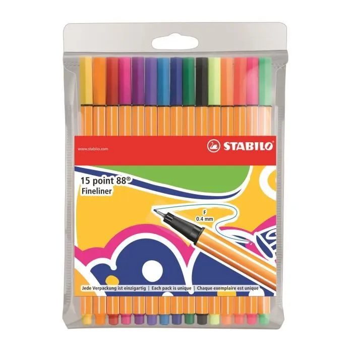 STABILO 15 stylos-feutres "Individual just like you" - Point 88-2