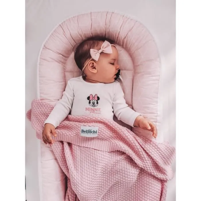 Bellochi Premium Couverture Bébé Naissance - 100% Bambou - Douce Couverture Bebe Ete pour une Fille ou un Garçon - 100x80 cm - Rosa-1