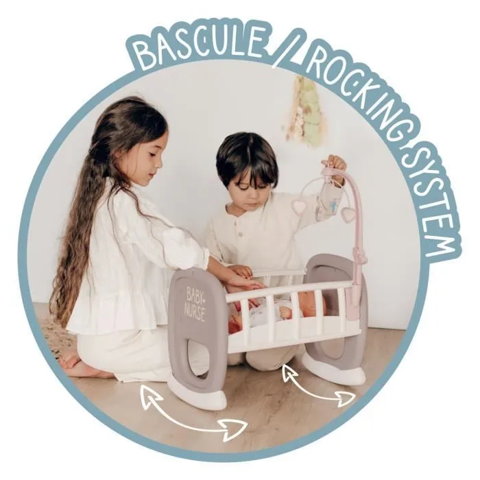 Baby Nurse - Berceau à barreaux Smoby - Pour poupon jusqu'à 42 cm - Fabriqué en France-4