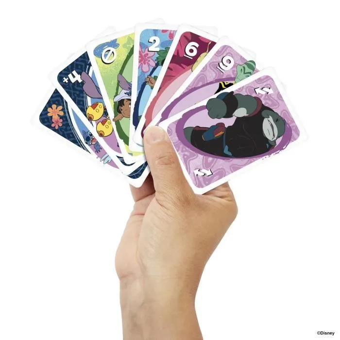 Mattel Games - Disney UNO Lilo et Stitch-Jeu de cartes pour les enfants et la famille JCC10-1
