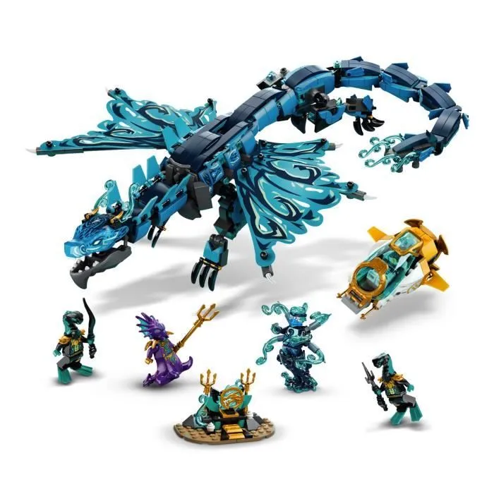 LEGO® 71754 NINJAGO® Le dragon de l’eau – Jeu de Construction Ninja pour Enfants de 9 ans et plus-1