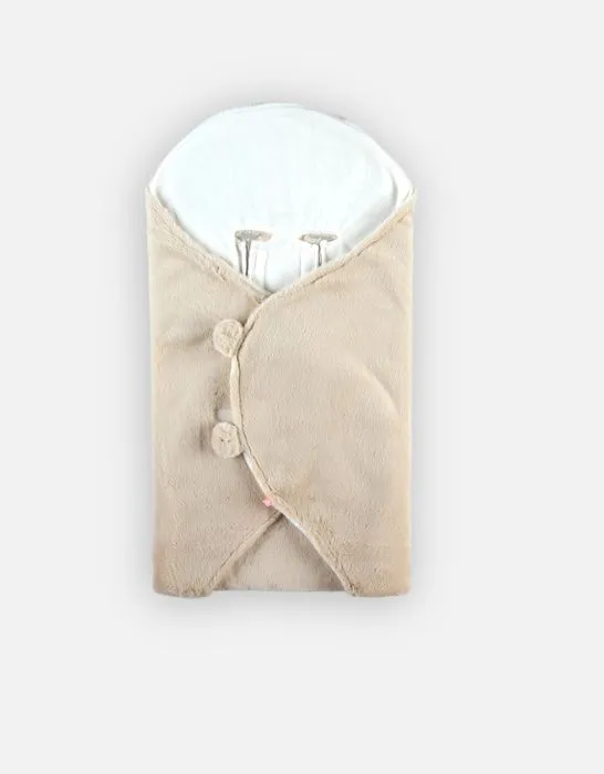 Couverture promenade en fausse fourrure - NOUKIE'S - Mix & Match - Blanc - Bébé - 59 x 41 x 3 cm-0