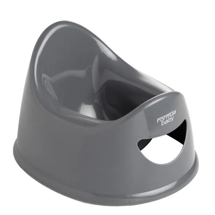 Pot d'apprentissage Pastel Gris avec poignée - FORMULA BABY - Mixte - 31 x 26 x 20,5 cm-0