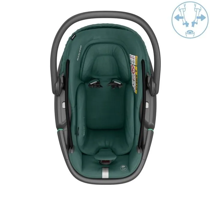 MAXI-COSI CORAL 360, Cosi avec nacelle amovible, Groupe 0+, I-Size, Rotatif, Essential Green-2