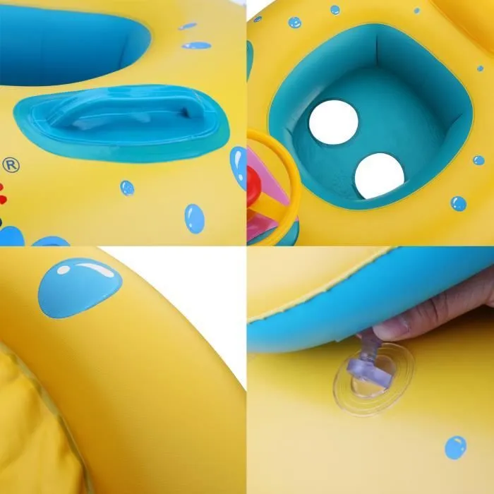 Parasol Baignoire Bouée bébé Gonflable Siège Bouée Parasol Voiture Bateau Nager Pisine Swim-1