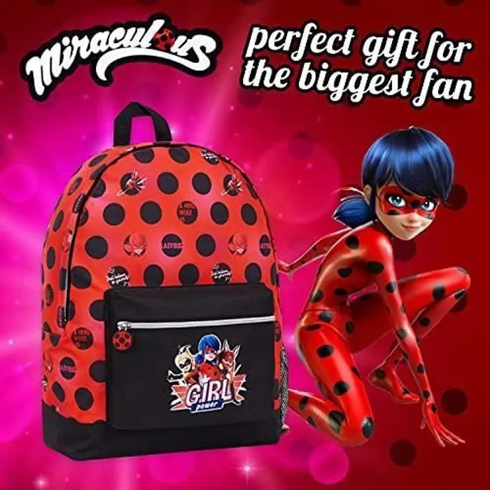 Miraculous Ladybug Cartable Fille Primaire - Sacs à Dos Pour Enfant Fille Maternelle CP Primaire-1