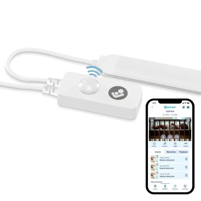 MAXI-COSI Veilleuse de lit connectée pour bébé glow, détecteur de mouvement, lumière douce à intensité reglable-0