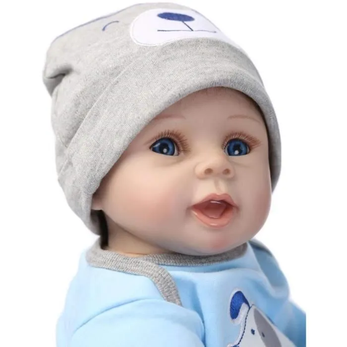 Realiste 55cm Bebe Reborn Garcon Poupée Reborn Poupons Silicone Reborn Babys Doll Pas Cher Magnétisme Jouet Cadeaux 22 Pouce-1