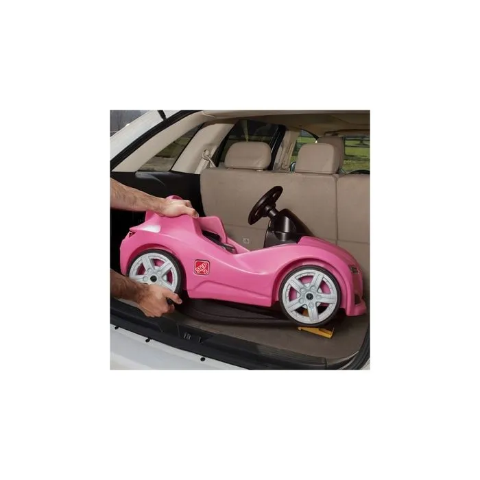 Voiture Enfant Porteur Auto Step2 Whisper Ride Rose | Véhicule Jouet avec Barre de Poussée dès 1.5 ans-6