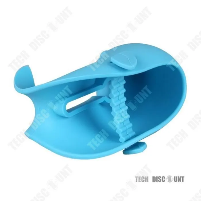 protection robinet baignoire enfant salle de bain bébé sécurité bain bébé bleu caoutchouc animal universel protège robinet plomberie-2