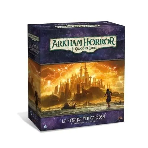 Jeu de carte - ASMODEE - ARKHAM HORROR - La Route pour Carcosa - 305 cartes Scenario-0