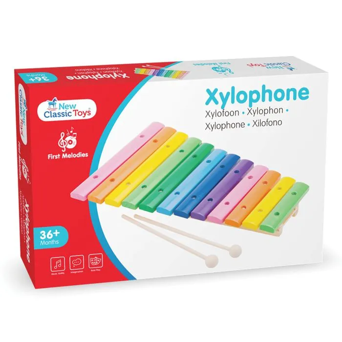 Xylophone en bois New Classic Toys 12 tons 33 cm - Jouet musical pour enfants-4