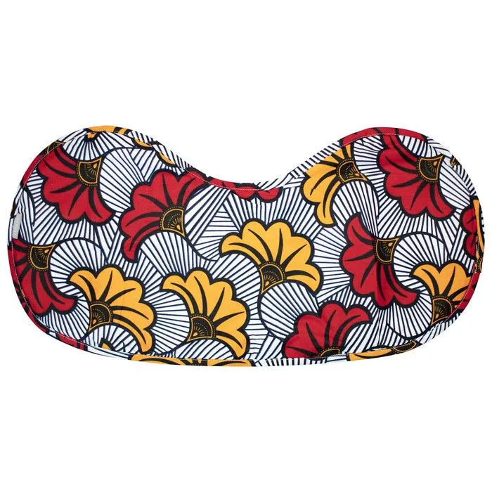 Bavoir d'épaule en wax Fleurs de mariage TU Rouge-0