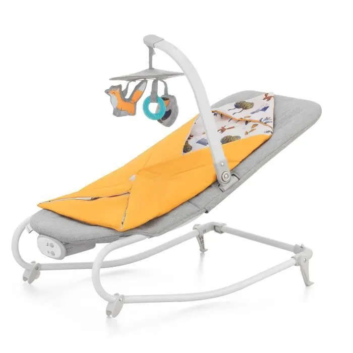 Transat-balancelle 2en1 FELIO 2 - KINDERKRAFT - Jaune - Arche jouet - Pliable - Léger-0